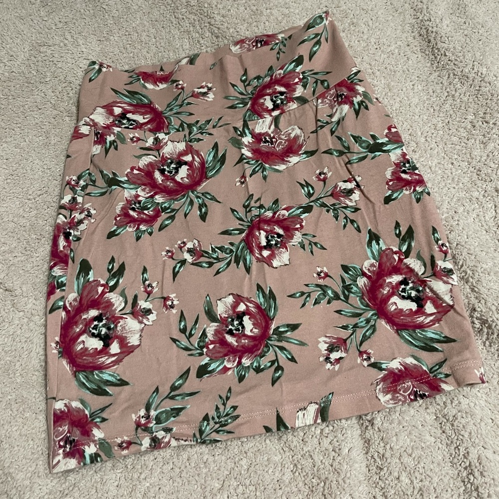 Floral cotton body con skirt